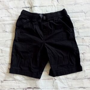 Boys 8 365 Kids Stretch Waist w/drawstring Black Twill Shorts